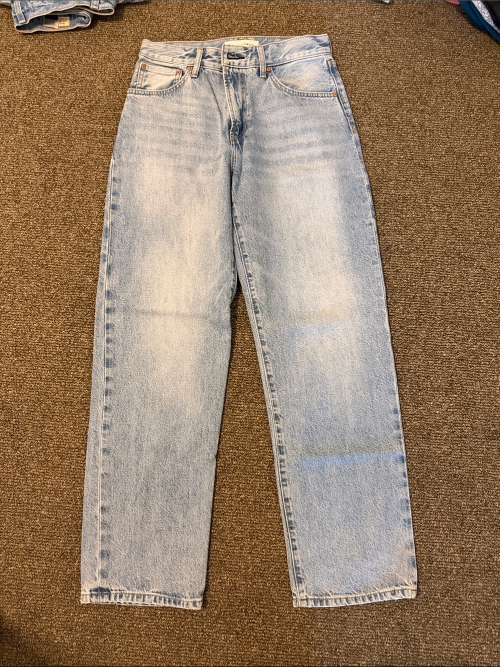 Denim Forum Light Blue Straight-Leg Jeans